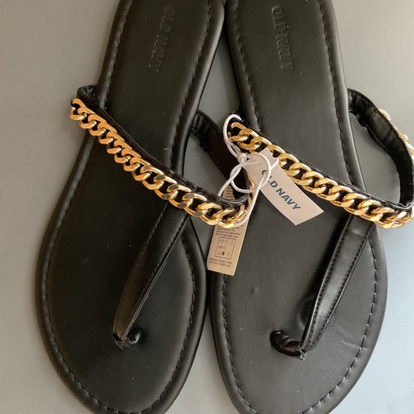 NWT Gold Chain Sandals (Old Navy) - Picture 2 of 2
